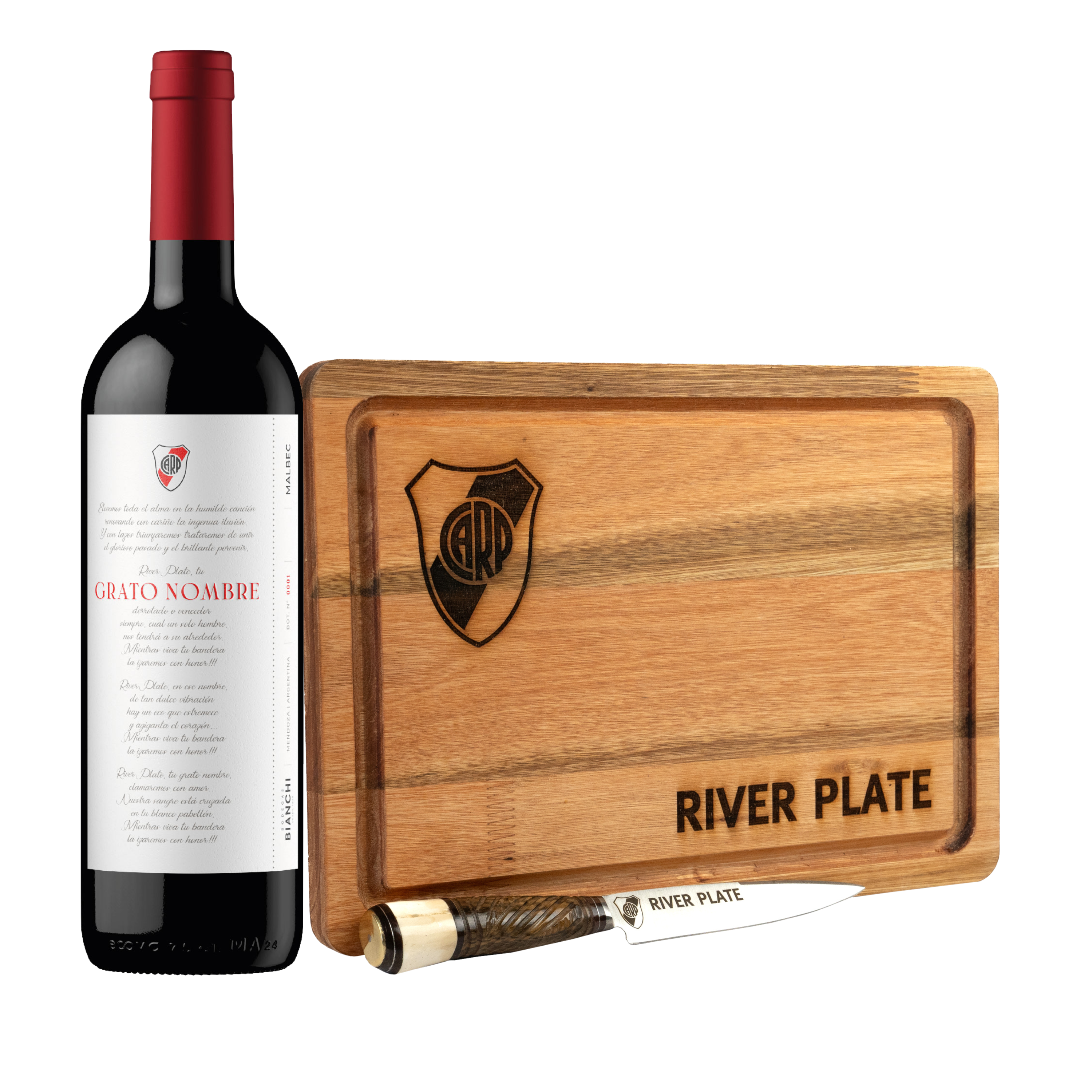Combo Grato Nombre + Tabla Personalizada + Cuchillo de River Plate